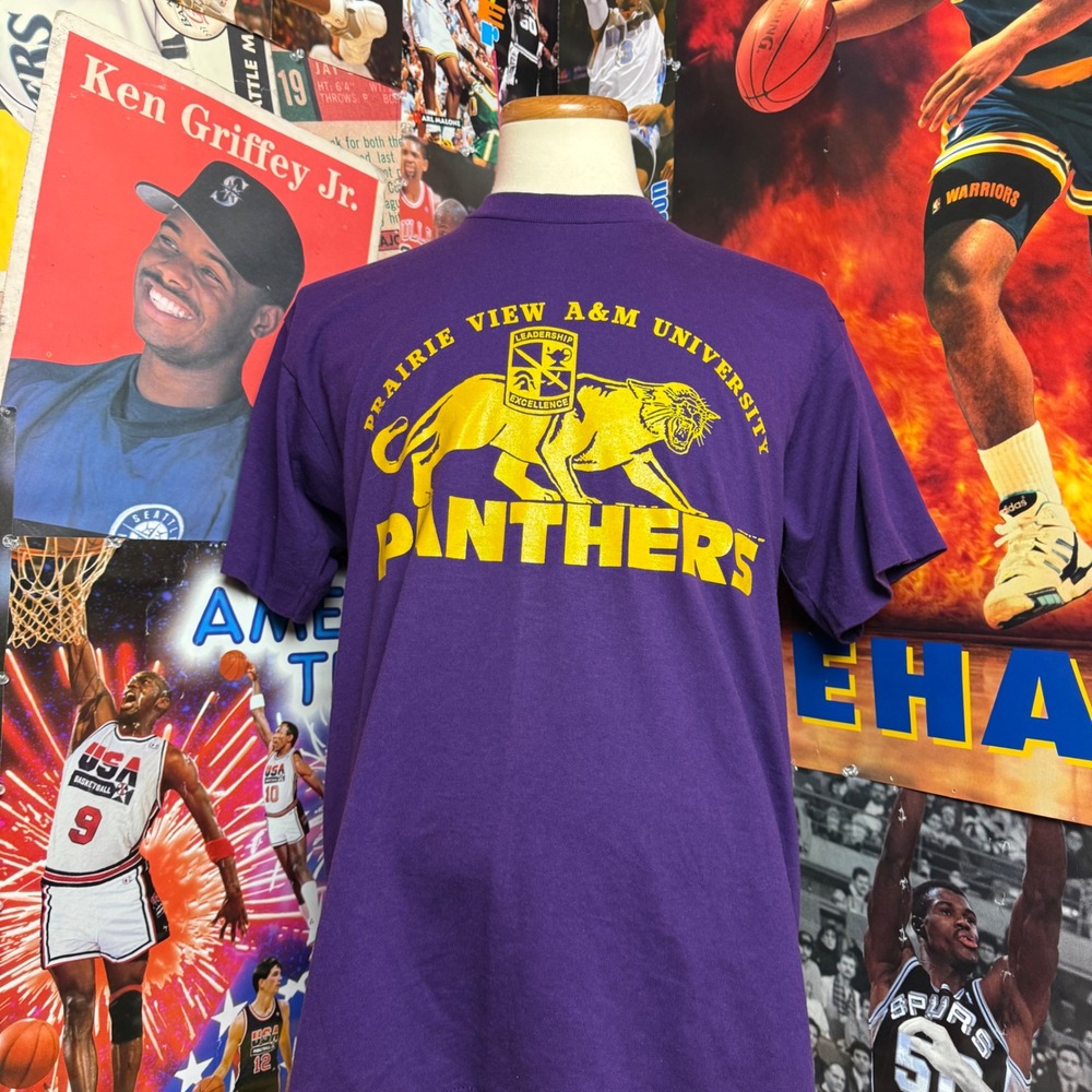 Vintage 90s Prairie View A&M University Panthers Army ROTC T Shirt Sz‎ Large